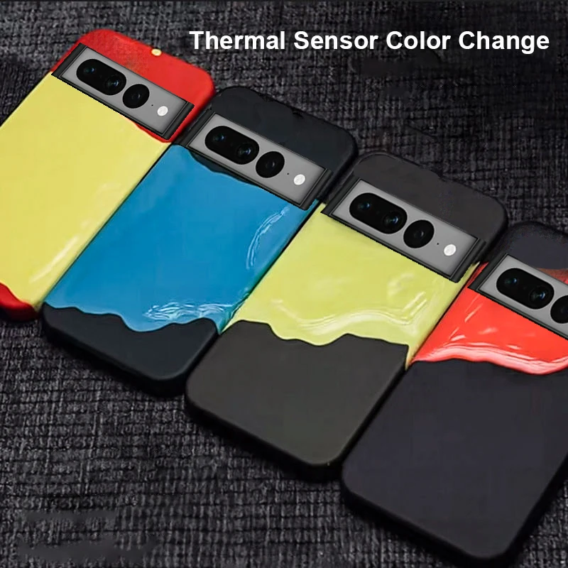 Thermal Sensor Color Change Case for Google Pixel 8 7 6A 6 Pro 5 XL 5XL 4A Cover Magical Physical Shell Phone Fundas Holster