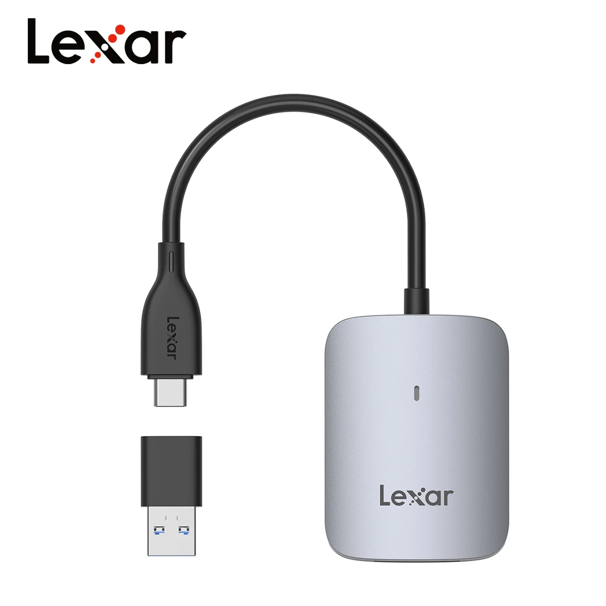 Lexar USB 3.2 CFexpress Type A Card Reader RW515 with USB-C cable and a USB-C to USB-A adapter Up to 900MB/s transfer speeds