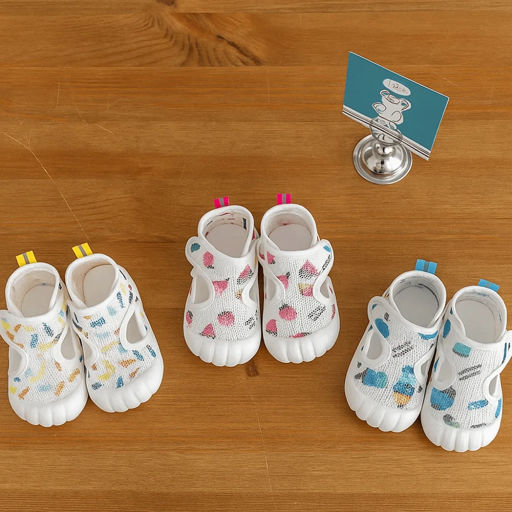 

Casual Shoes Breathable Baby Sandals Air Mesh Comfortable First Walkers Flexible Soft Sole Anti-slip Shoes Girls Kids