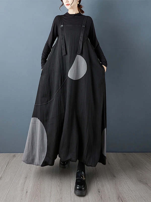 

Женская круглая шаровая юбка в горошек с регулируемым длинным ремешком Dr Lazy Sle, макси-юбка с цветочным узором