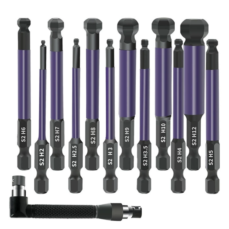 Kugelkopf-Schraubendreher-Bit mit 1/4-Zoll-Doppelkopf-Stecknuss für Reparatur und Wartung M4YD