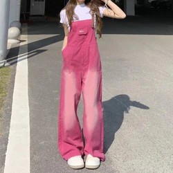 Cute Women Off Shoulder Denim Jumpsuit With Pocket Sleeveless Backless Straight Long Jumpsuits Summer Fashion Romper Streetwear
