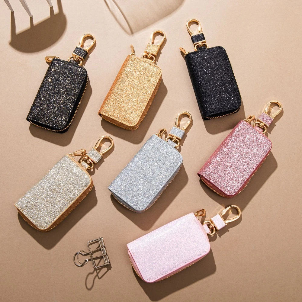 Mini Pu Car 3.4inc/8.7cm Keybag Unisex Storage Hanging Decorations Key Buckle Originality Flash Of Light Personality Accessories