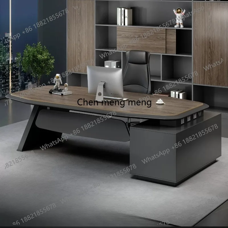 Boss Desk Light Luxury Boss Desk Manager Table and Chair Combination President Large Class Desk Simple and Modern