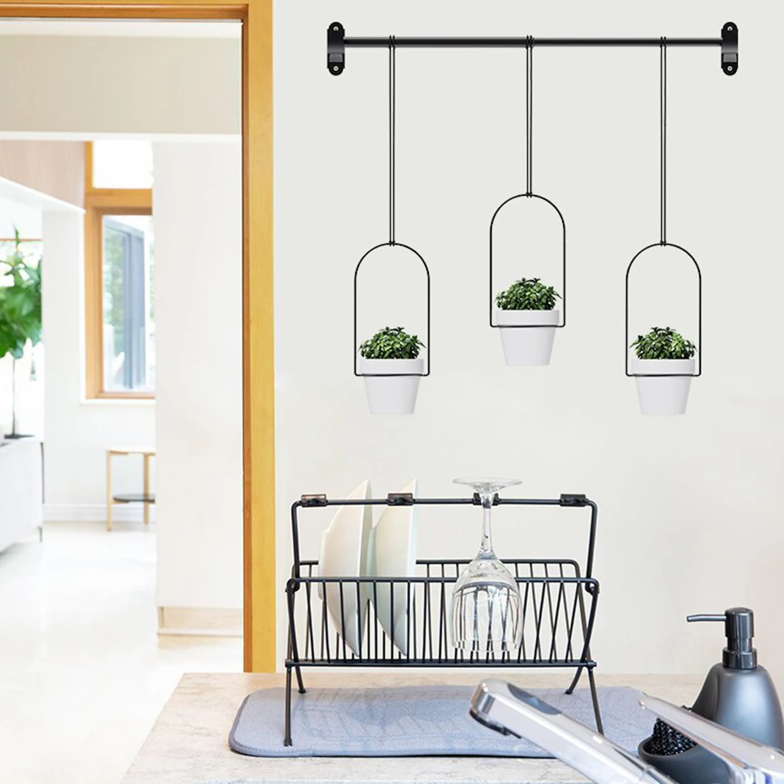 

Home Hanging Baskets for Plants Space-Saving Practical Ceramic Hanging Pots for Garden Home Porch Decor