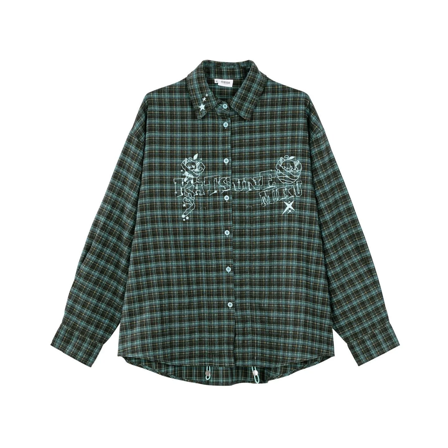 Moeyu Hatsune Miku قميص نسائي بلوزة منقوشة بلوزات نسائية فضفاضة للرجال والنساء قمصان علوية بأكمام طويلة زي Vocaloid غير رسمي #5