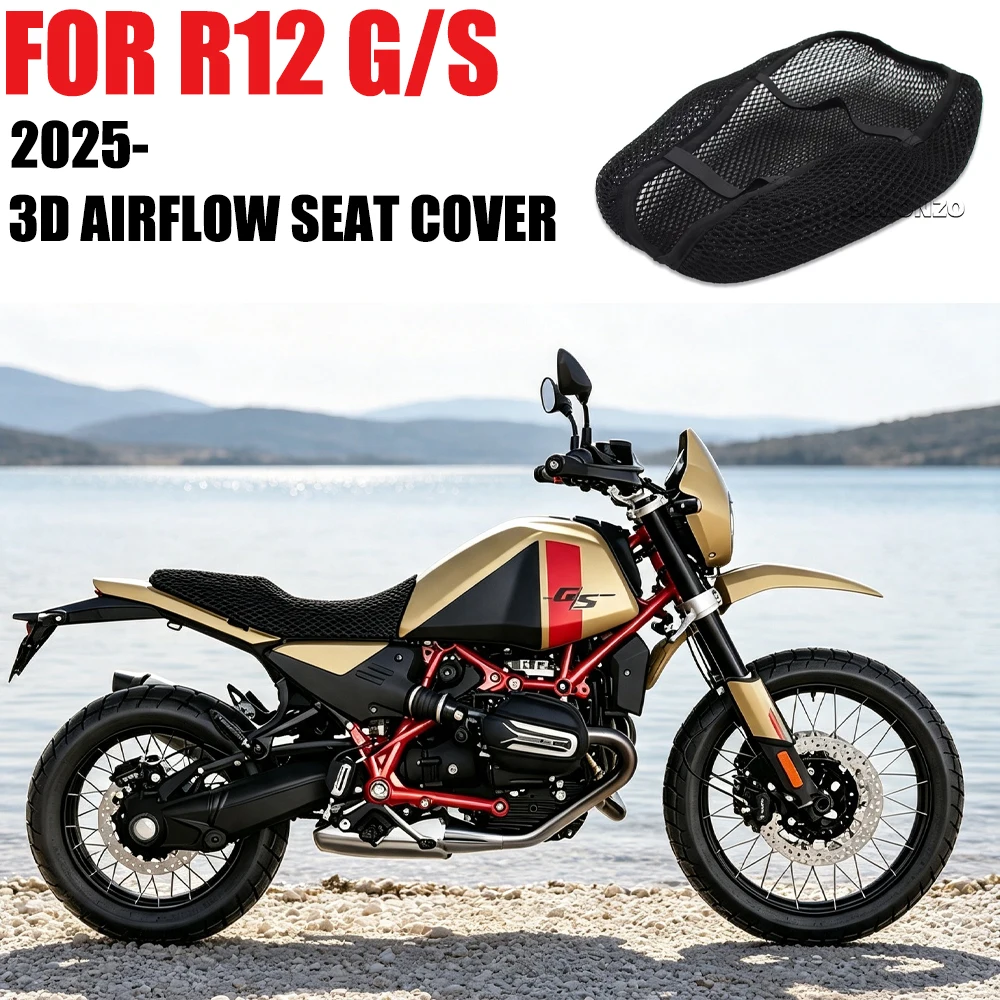 R12 G/S Motorcycle Air flow 3D Seat Cover Accessories Non-slip Cushion Nylon Fabric Saddle Seat Cover 2025 For BMW R12 GS R12G/S