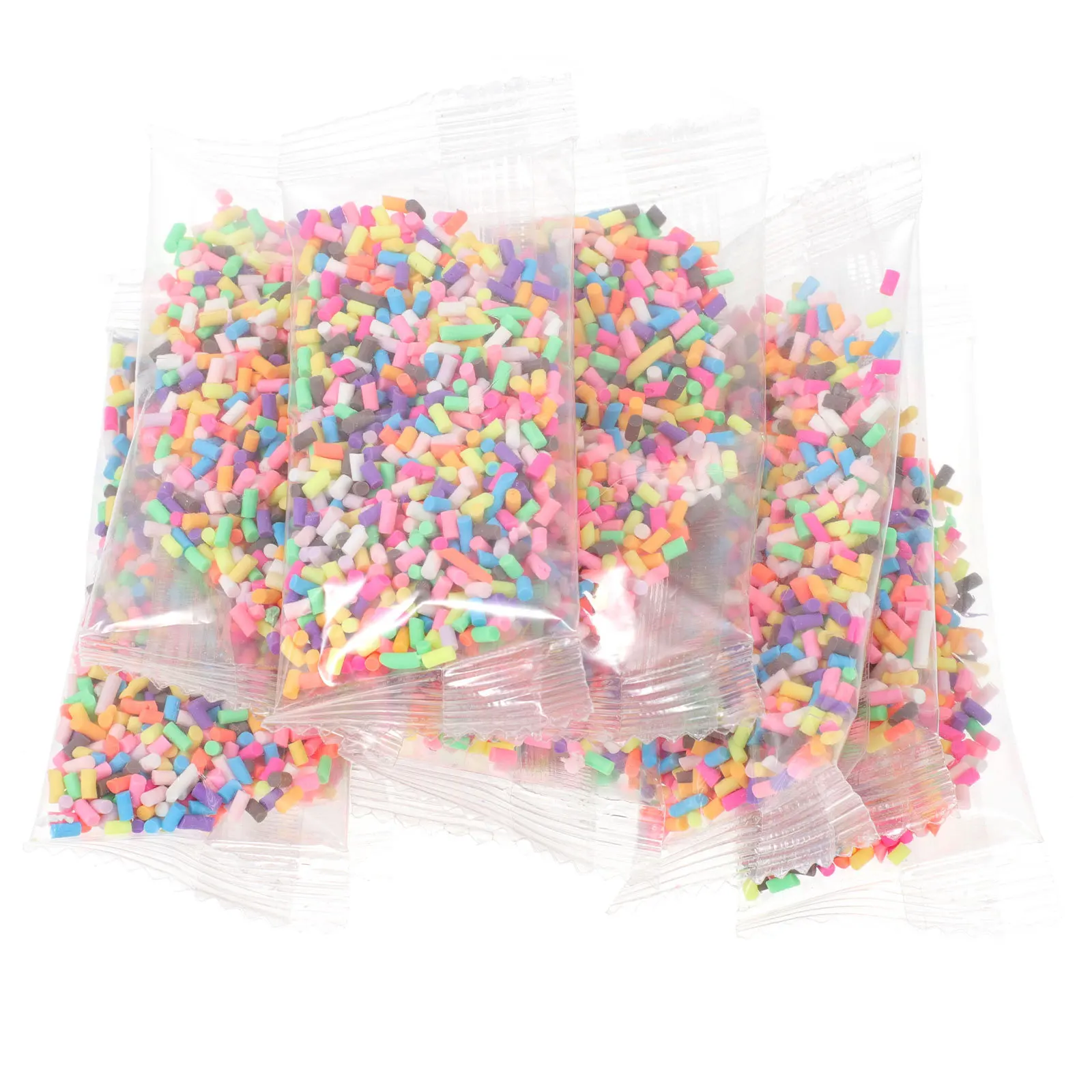 

10 Bags Polymer Clay Sugar Grain Chocolate String DIY Phone Shell Decor Ornaments Cute Simulation Candy Mobile Accessories Craft