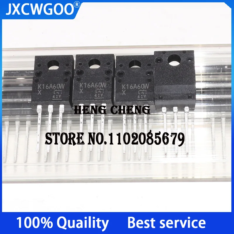 10PCS 100%New Original TK16A60W K16A60W TO-220F N-channel 600V 15.8A MOSFET