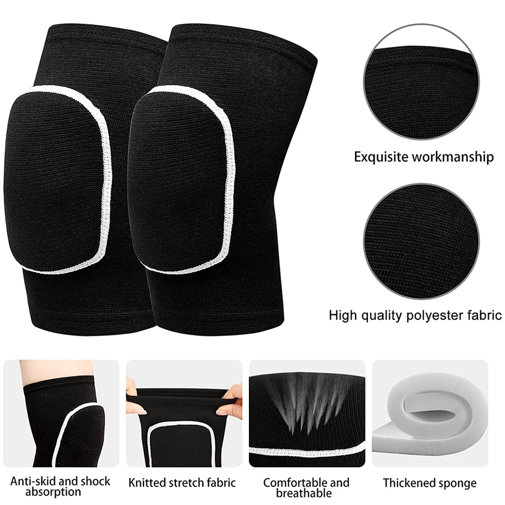 1Pair Kids Knee Pad Dance Volleyball Knee Pads Anti Slip Sponge Kneepads Brace Knee Protector for Youth Girls Boys Sports Dance