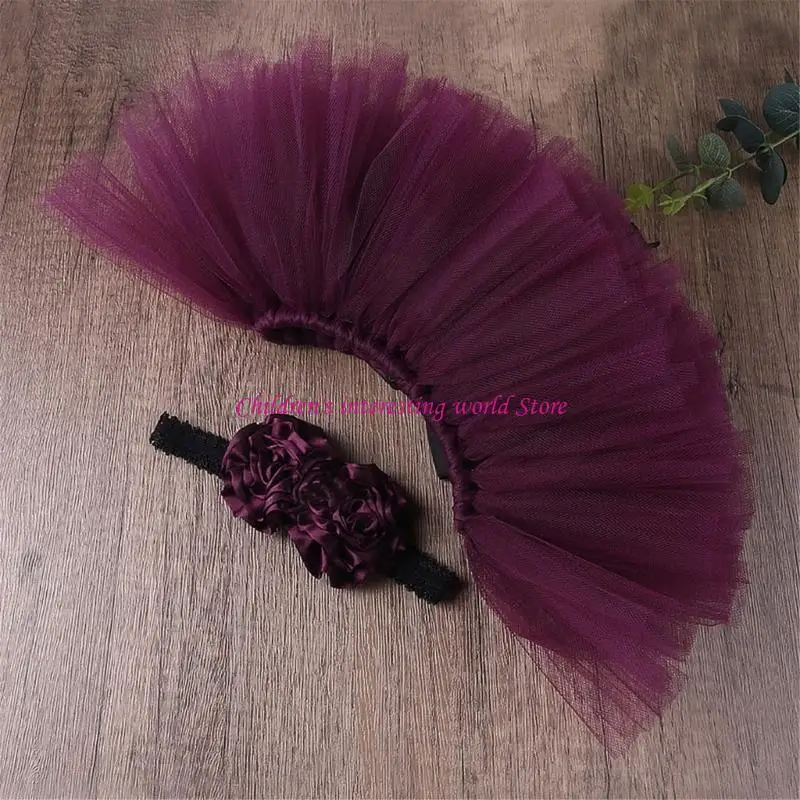 

Элегантный праздник новорожденных Bowknot Tutu юбка с уютной повязкой на голову Photo Props 425f