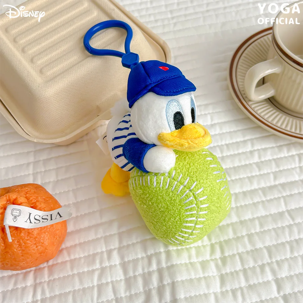 In Stock Disney Donald Duck Baseball Series Shoulder Bag Plush Doll Pendant Cute Cartoon Duck Decorate Collect Small Toy Gifts