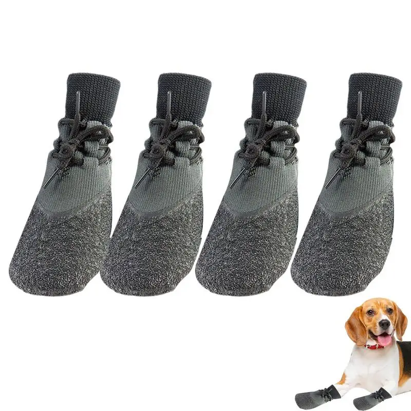 Dog Socks For Small Dogs 2 Pairs Anti-slip Dog Socks With Adjustable Straps Strong Grips Traction Control For Indoor Hardwood