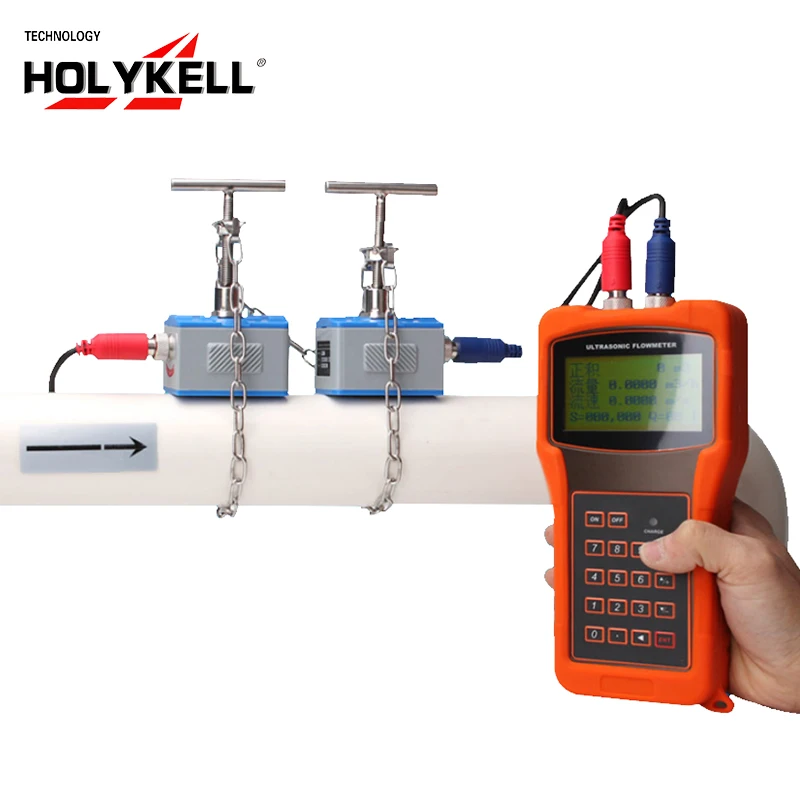 Holykell food grade portable digital ultrasonic liquid flow meter