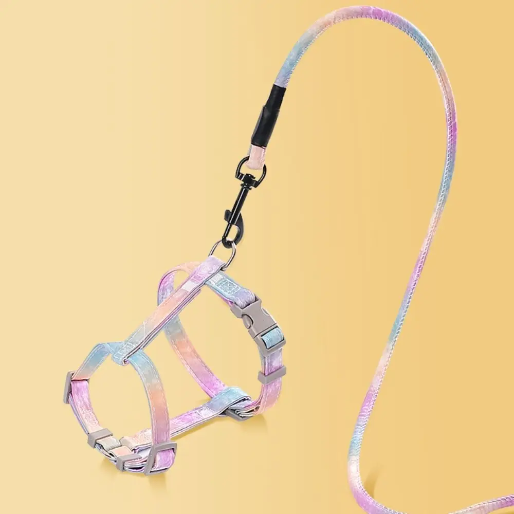 مجموعة حزام ومقود للقطط قابلة للتعديل، مقاومة للهروب، طوق متدرج للقطط، مقود ناعم وخفيف الوزن، ياقة بحزام للقطط في الهواء الطلق #5