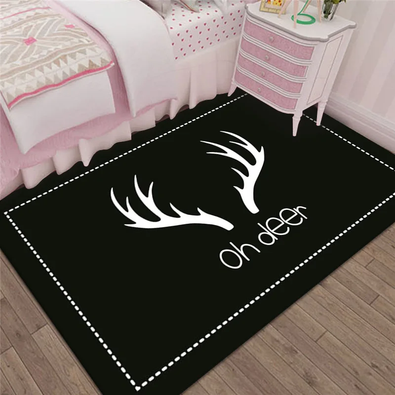 Cute Pink Unicorn Carpet Home Living Room Bedroom Area Floor Mats Children\'s Play Floor Mats Balcony Bathroom Non-slip FloorMats