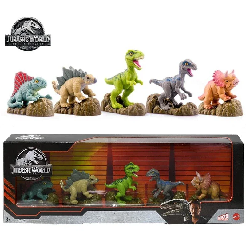 

Jurassic World Micro Dinosaur Collection 5-Pack Figures Mini Collectible Dinosaur Tyrannosaurus Rex Triceratops Collectible Gift