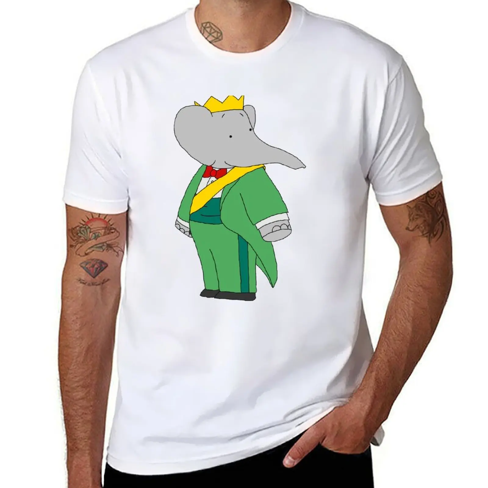 

Babar the elephant king T-Shirt cotton tshirt 100% t shirt for man T-Shirt