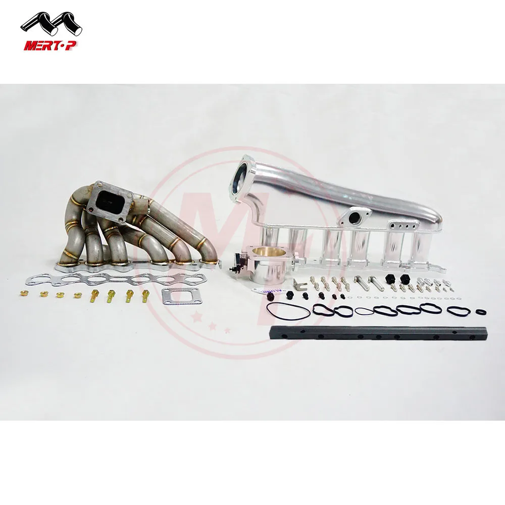 

MERTOP RACING Full Aluminum CNC Billet Intake Manifold for to YOTA 2JZ GTE 2JZGTE Engine Manifold Kits With Fuel Rail