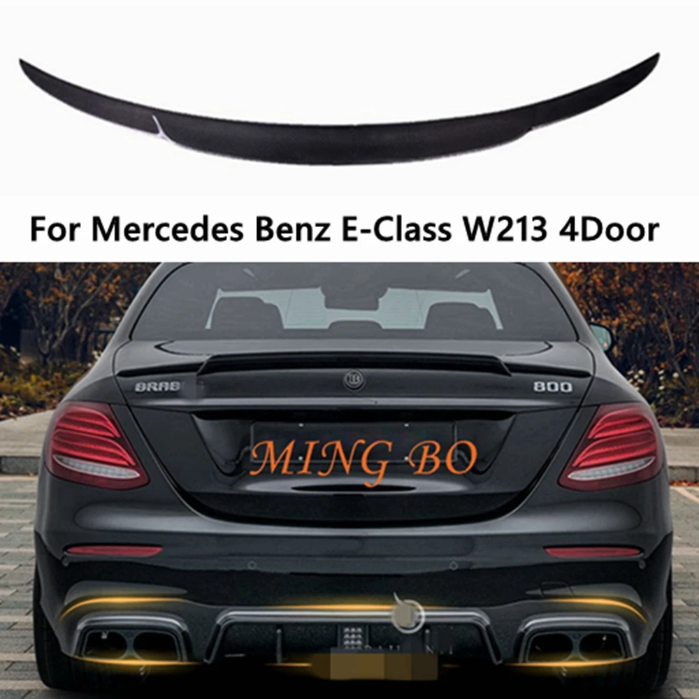 

For Mercedes-Benz E-Class W213 4Door Sedan Carbon Fiber Rear Spoiler Trunk Wing 2016-2023 FRP Forged Carbon