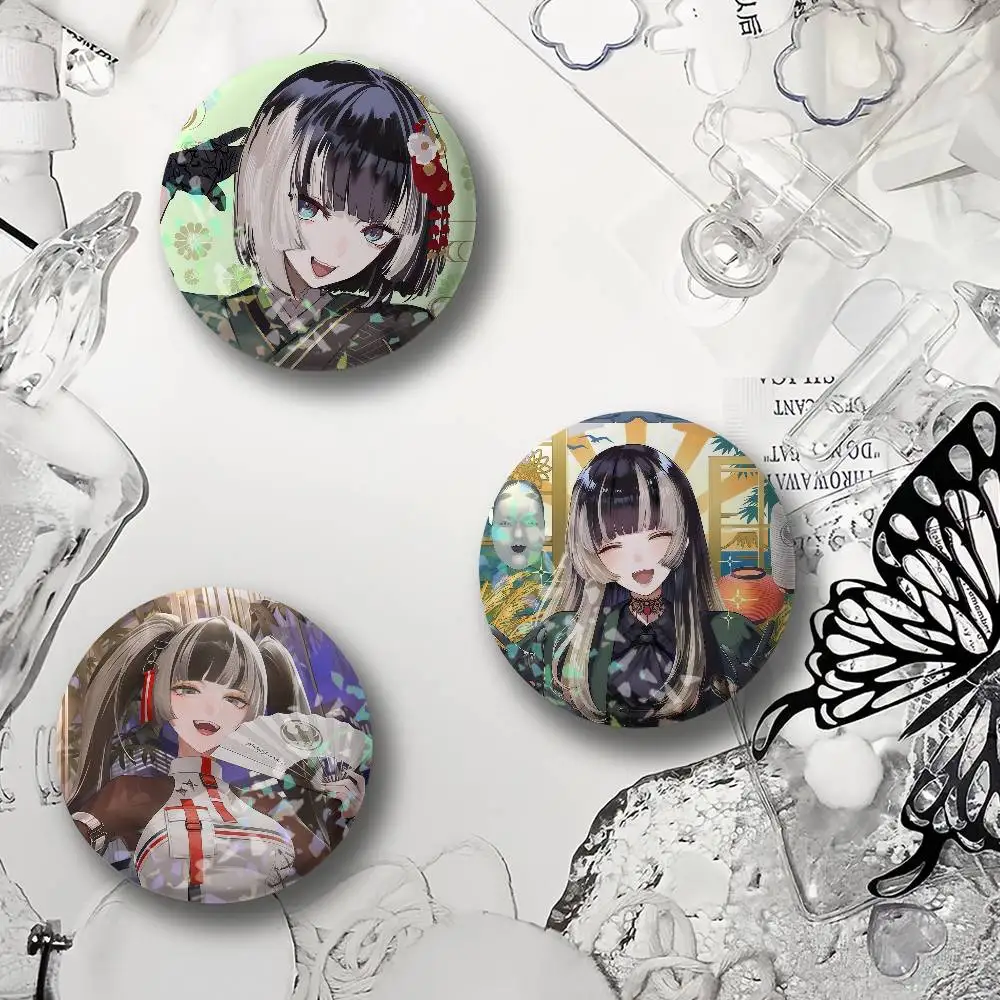 Virutal Singer Juufuutei Raden Laser Badge Lapel Pins for Backpacks Briefcase Brooch Clothes Gifts