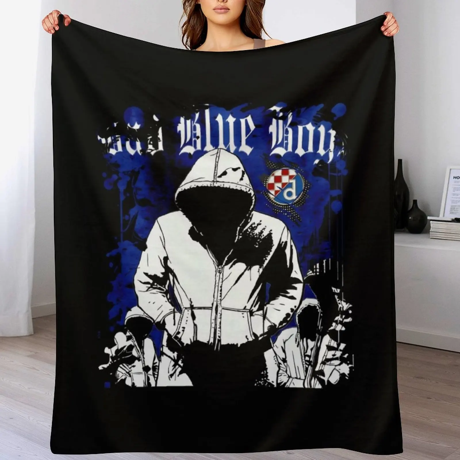 

Dinamo Zagreb Purgeri Croatia Bad Blue Boys Football Croatian Soccer Modric Bbb Hooligans Supporters Croat Throw Blanket