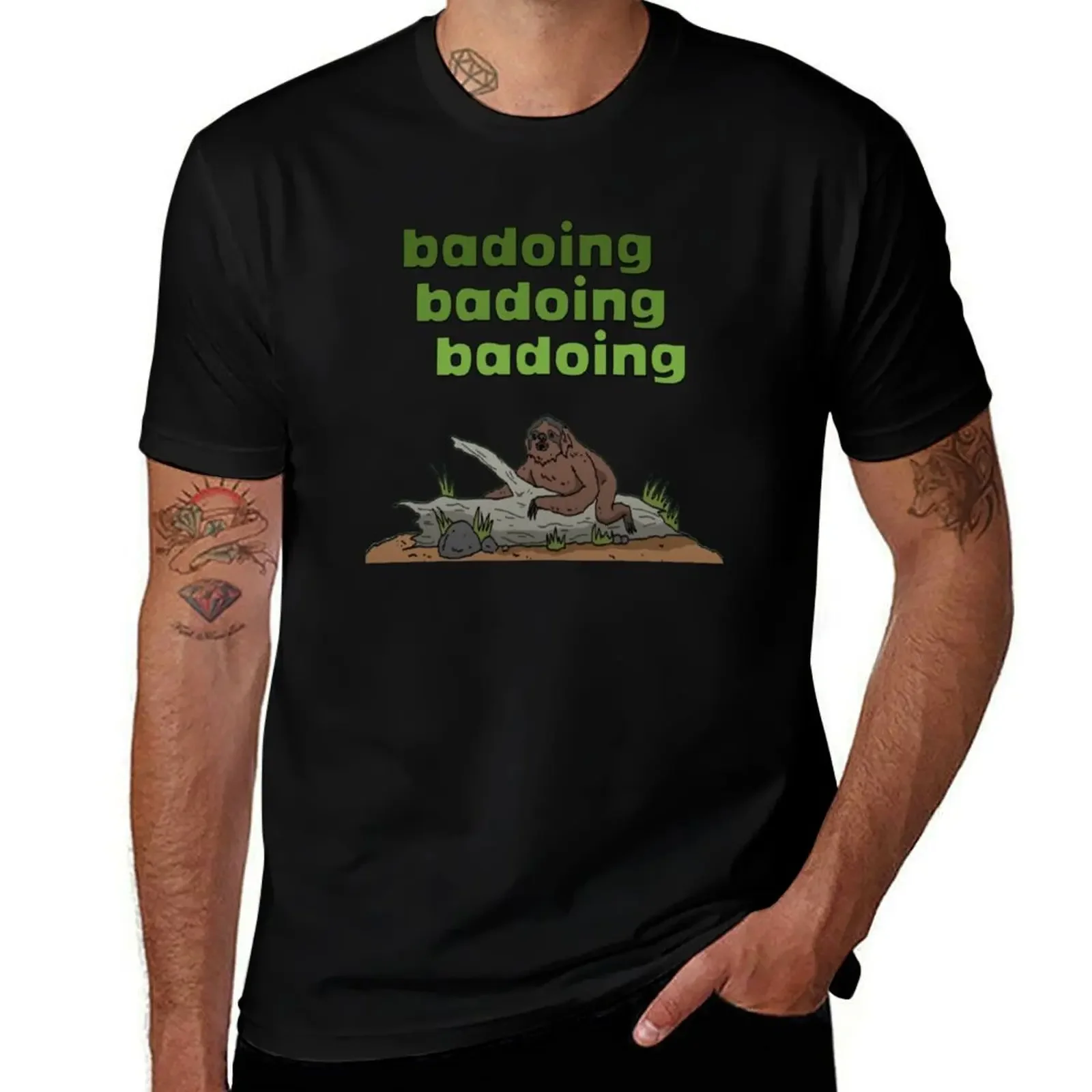 badoing T-Shirt vintage clothes hippie clothes t shirt men 100℅ cotton