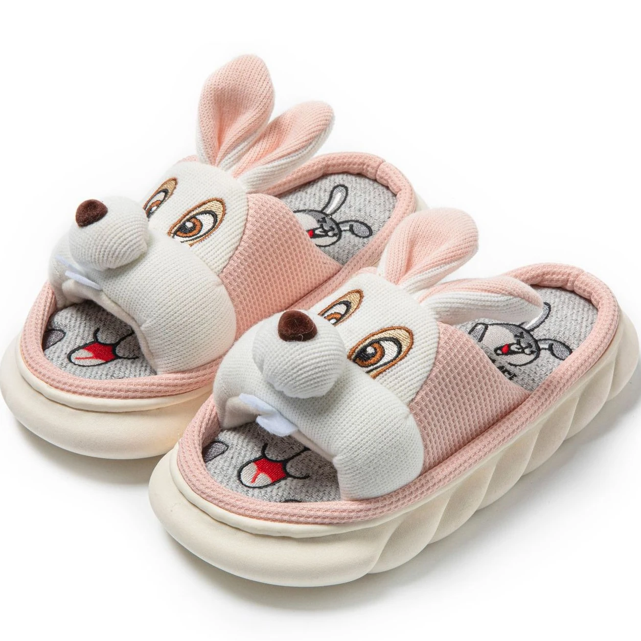 

Нескользящие тапочки на толстой подошве для женщин и мужчин, льняные домашние сандалии, устойчивая к запаху удобная домашняя обувь