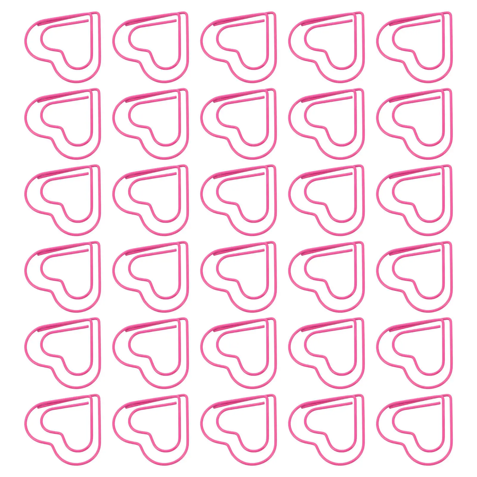 

100 шт. металлических скрепок в форме сердца, милые канцелярские зажимы для бумаг в виде сердечек для ведения дневников, скрапбукинга, планировщиков, заметок и декора