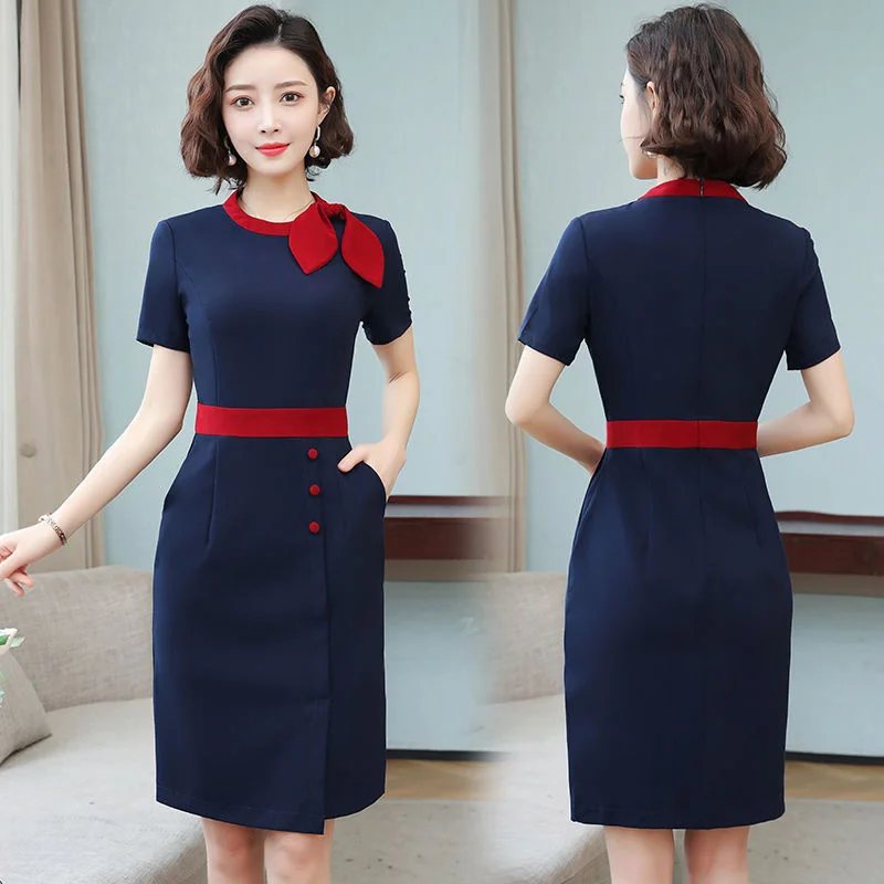 New Fashion Professional Dress Elegant Korean Close Waist Thin Jewelry Store Work Clothes Women Sale Items Aesthetic Traf