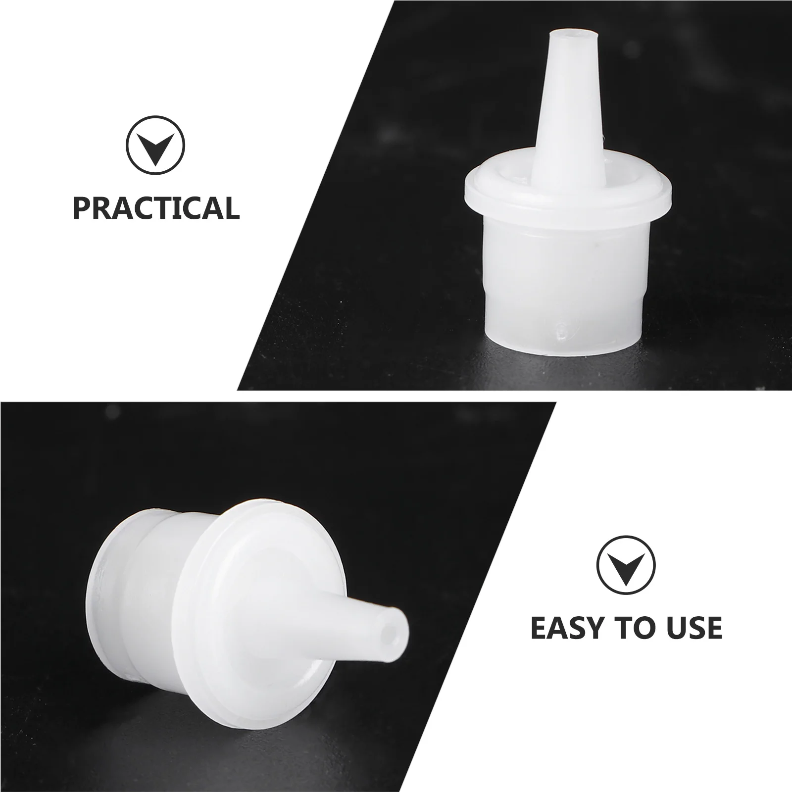 

20pcs Eyelash Glue Replacement Bottle Mouth Head Tools Anti Blocking Extension Durable Plastic Suitable Family Professional