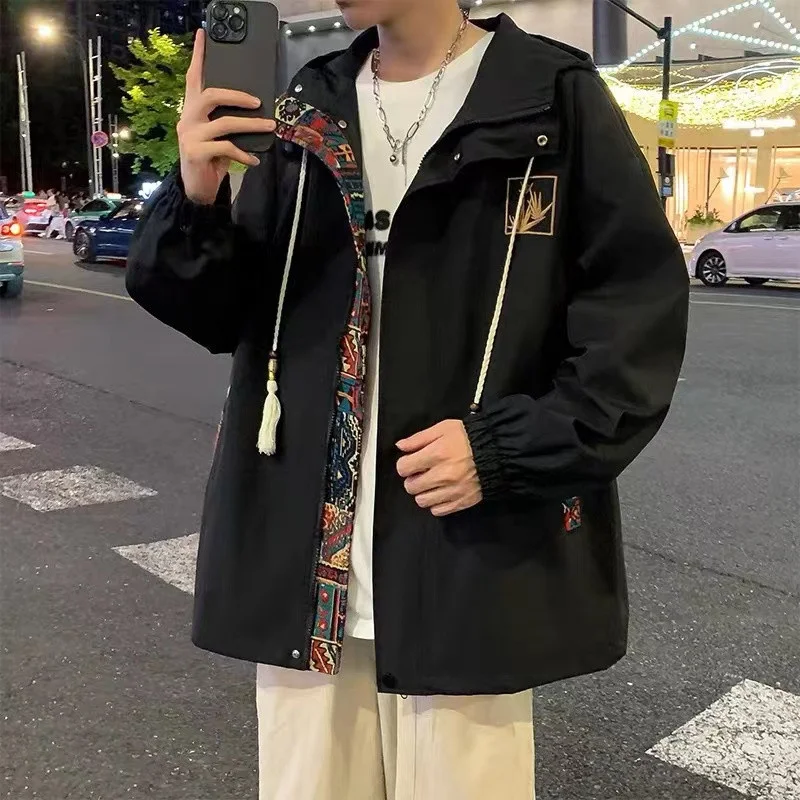2026 Women Men Loose Fit Work Clothes Coat Ladies Large Size Hooded Baseball Jacket Spring Autumn Female Medium Long Styles Tops