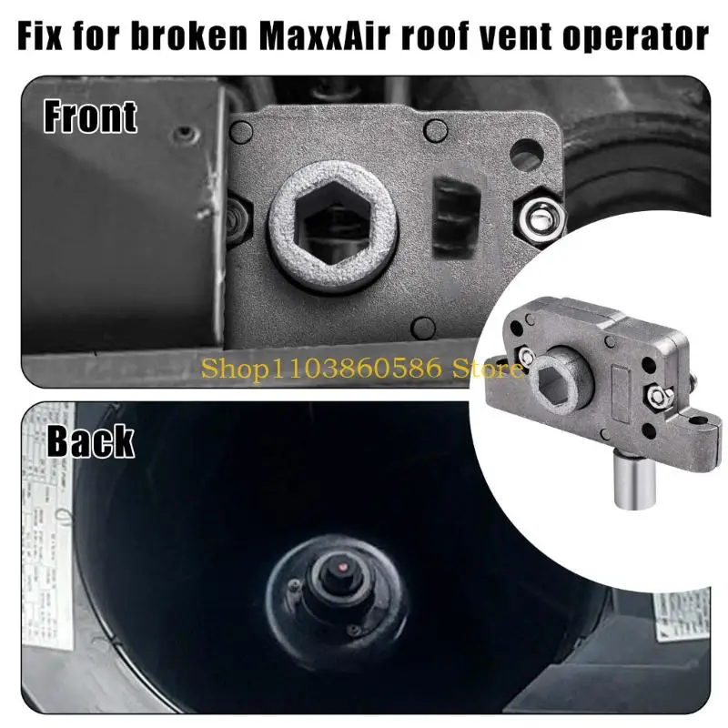 242A 1020281K1A Roof Vent Cover Lift Mechanism for Motorhome Maintenance, Metal Replacement Assembly With Square Drive Socket