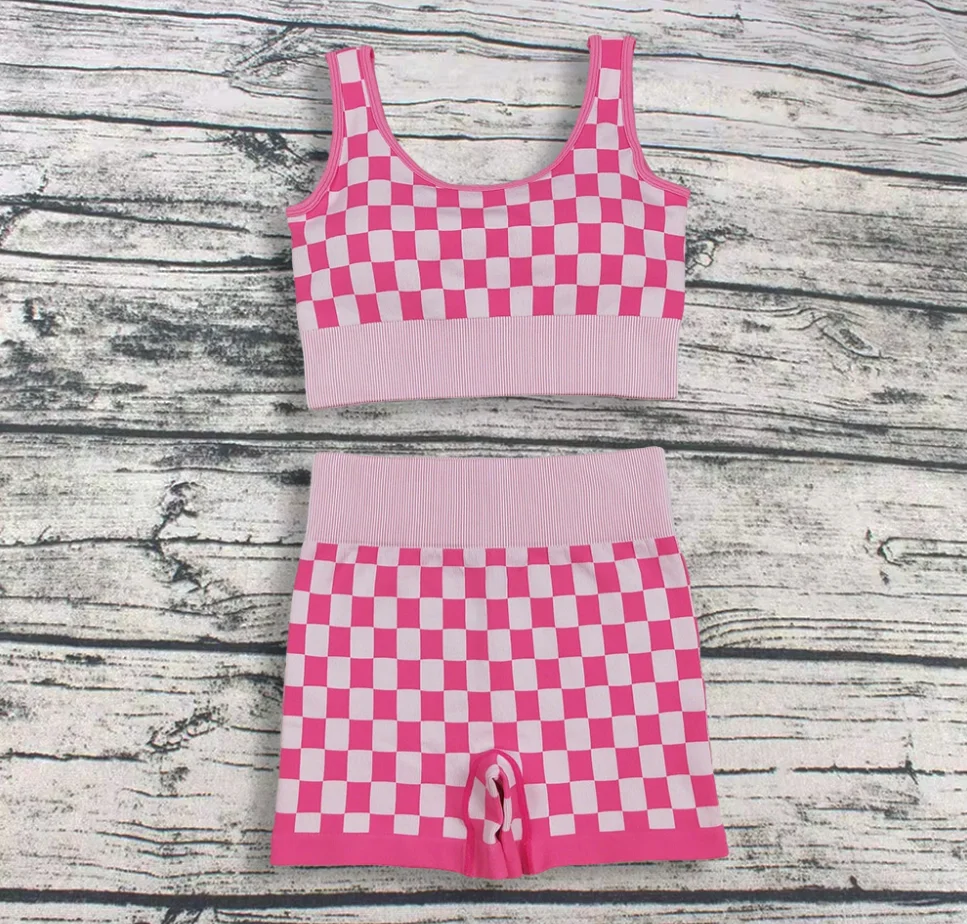 9.2 الجملة الكبار أكمام المرأة الوردي متقلب قميص مطبوع امرأة فتاة مجموعة السراويل الفتيات الزي اليوغا الملابس النشطة #1