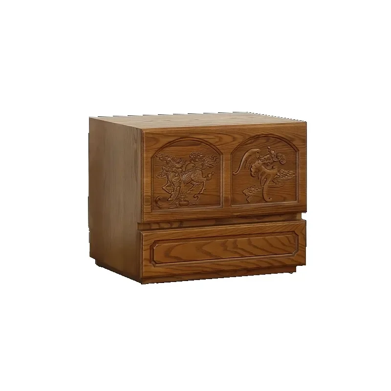 Solid wood multi-functional storage chest cabinet retro Carmen module combination side cabinet bedside table dining side cabinet