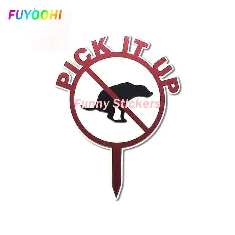 

FUYOOHI Fashion Stickers No Dog Poop Fine Decal Graffiti Car Sticker Cute Cartoon Car Stickers to Add Fun to Your Ride