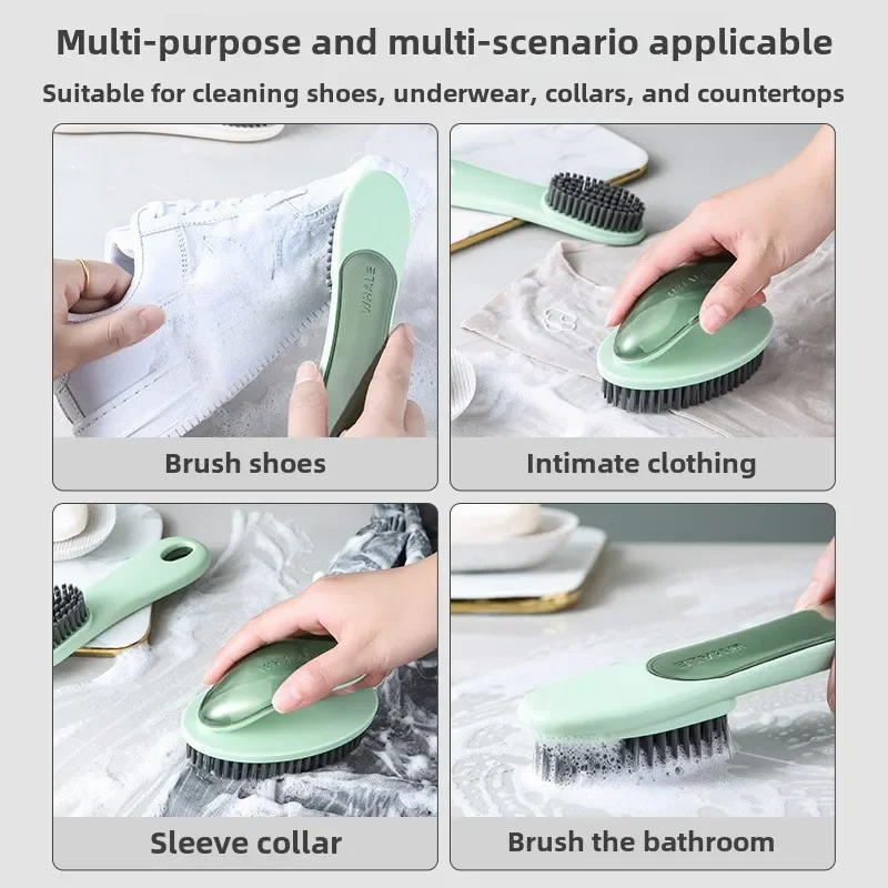 Brosse à chaussures à cheveux doux avec poignée, nettoyeur de vêtements, outils ménagers, brosse à linge pour livres