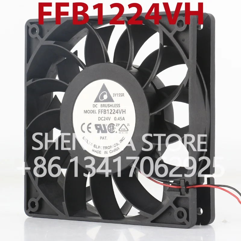 High air volume inverter Server Two-wire silent FFB1224VH Delta 5V 12V 48V DC24V 0.45A AC EC 12025 120x120x25MM 12CM cooling fan