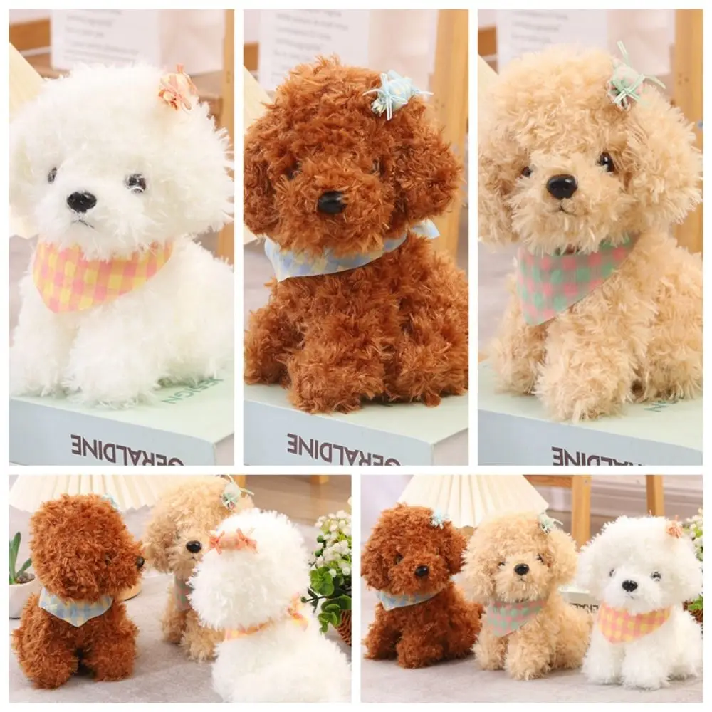 Jouet en peluche chien cheveux bouclés bébé apaiser animaux en peluche chien en peluche poupée chiot poupée doux mignon Simulation chien en peluche décor à la maison