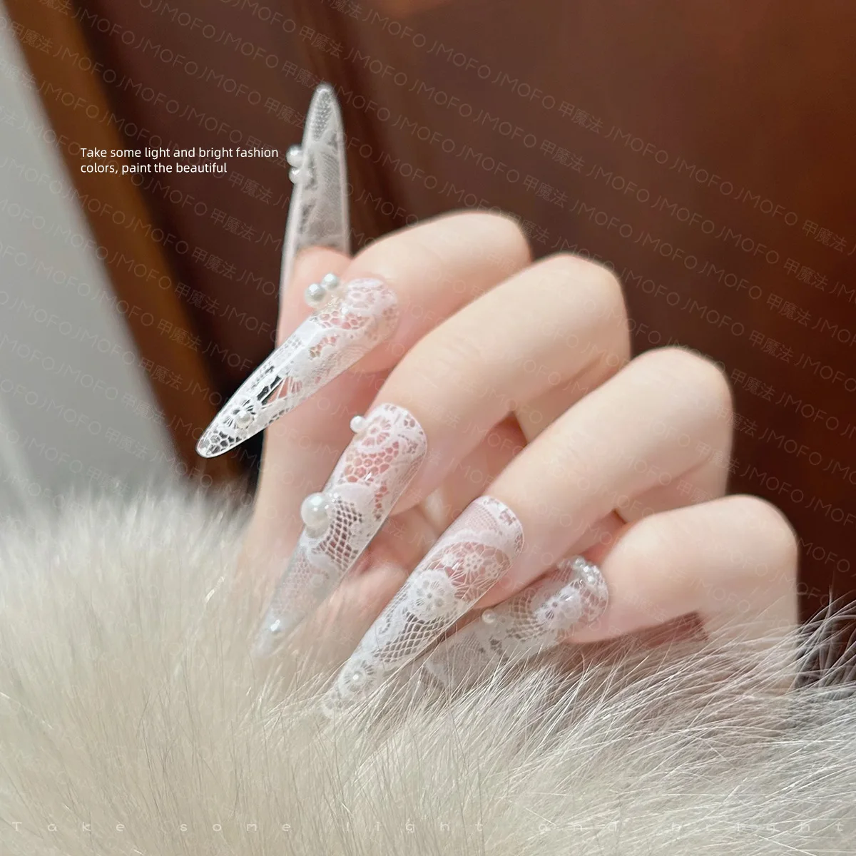 30 Blatt Barocke Spitzen-Nagelfolien Nicht-Klebende Nagelkunst-Aufkleber Streifen Schwarz DIY Transfer-Abziehbilder Weiße Nageldekoration – Detail 9