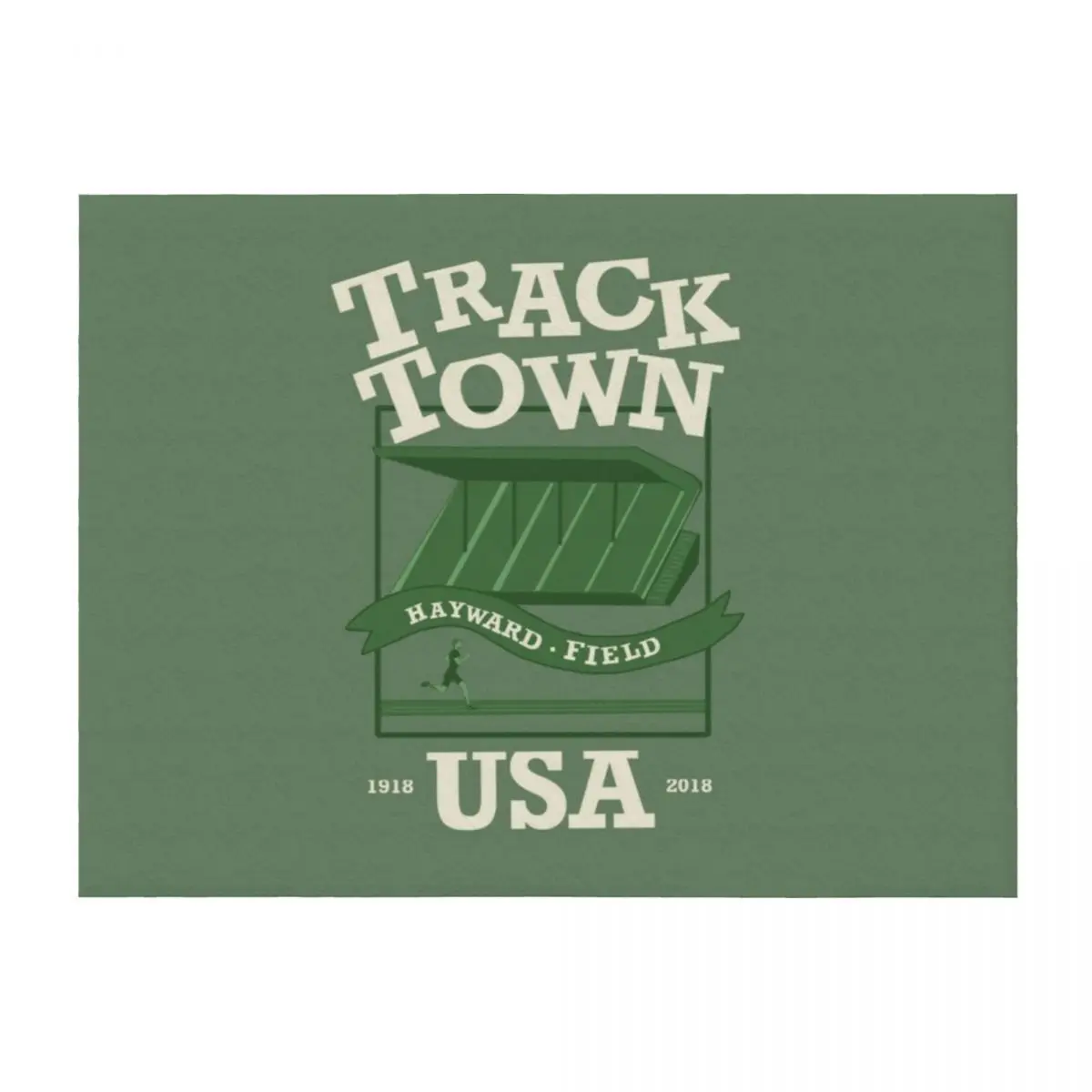 

Track Town USA Old Hayward Field Throw Blanket for babies Plaid Summer Beddings Hairys Blankets