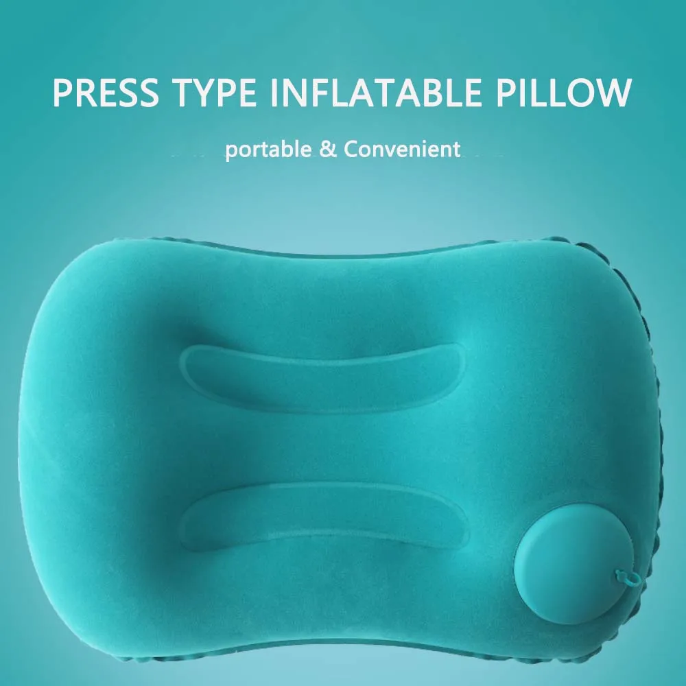 Camping Inflatable Pillow Outdoor Portable Pillow Pool Pillow LIghtweight Soft Car Pillow for Neck and Lumbar Support