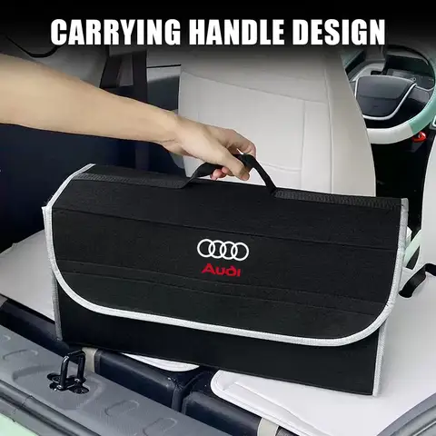 접이식 자동차 트렁크 보관 가방 자동 엠블럼 주최자 상자 Audi Sline A4 B6 B7 A7 S3 A8 A4L A6L SQ3 용 액세서리 정리