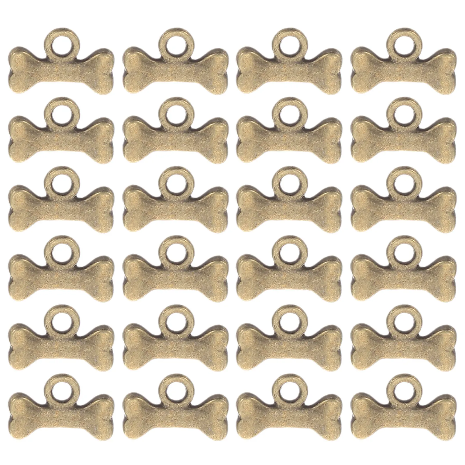 100pcs Small Dog Bone Charms for Jewelry Making – Antiqued Zinc Alloy Vintage Pendants for DIY Bracelets Necklaces