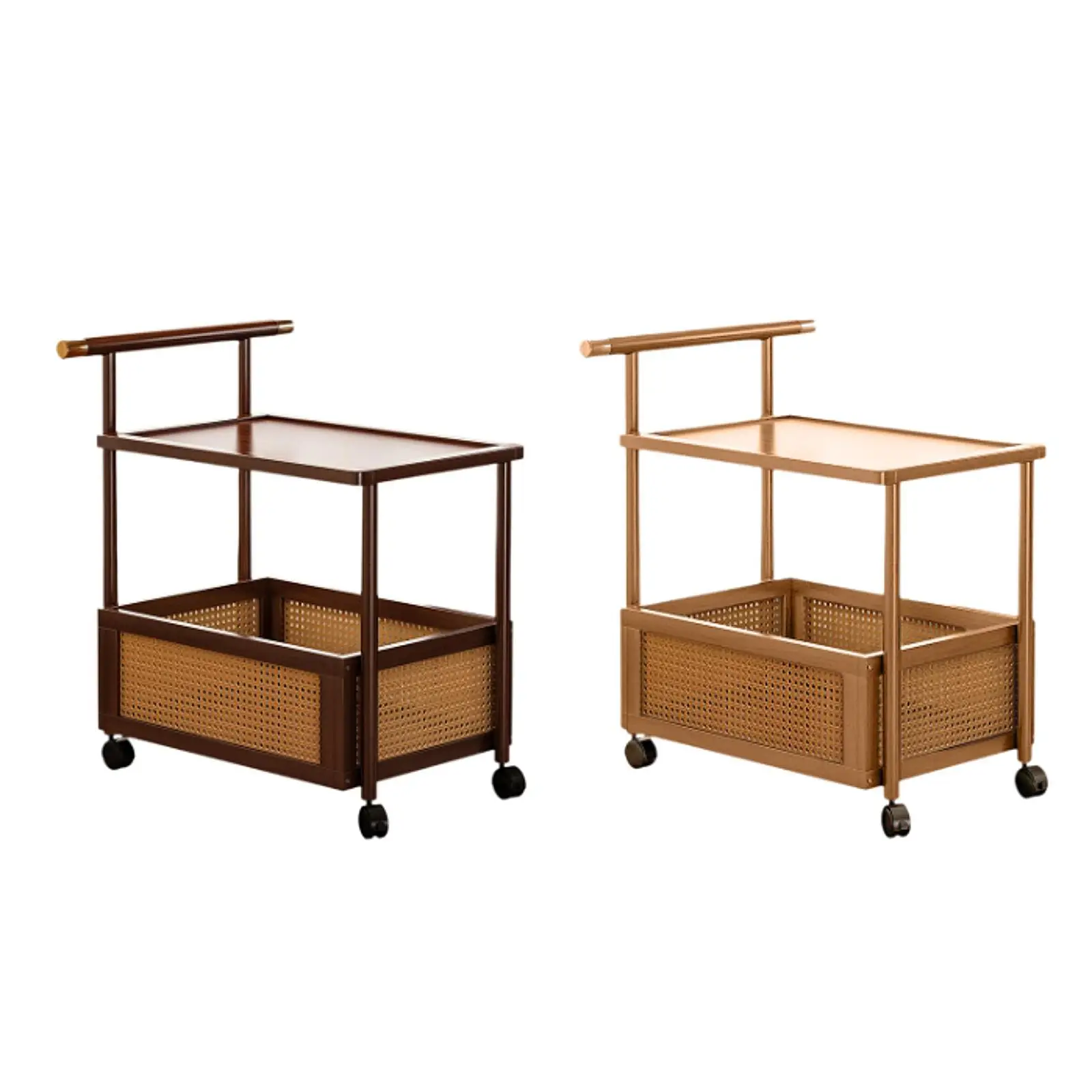 Sofa Side Table,Rolling Utility Cart Couch End Table Table Top Storage Organizer with Wheels for Office Bar Bathroom recliner