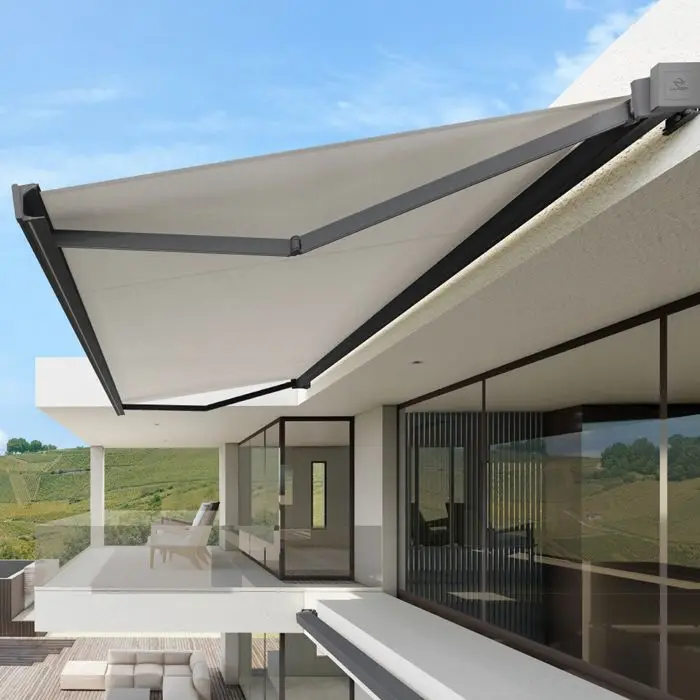 Wholesale Motorized Folding Arm Canopy Awning Sunshade Patio Retract for Outdoor Terrace Balcony Use Rainproof Function Awnings