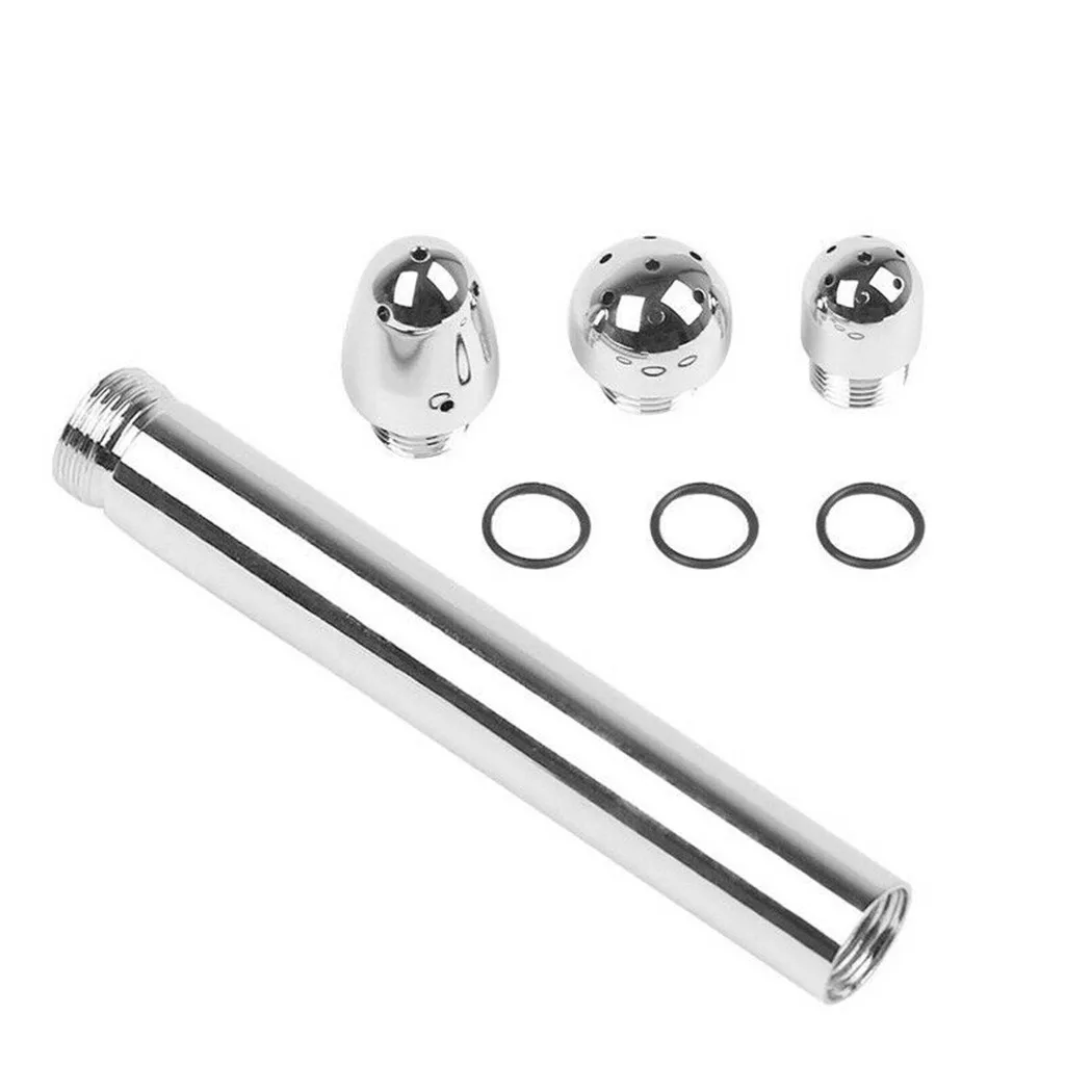 ANAL DOUCHE Enema Shower Superior Vaginal and Anal Douche Set Aluminum Enema Shower with 3 Replaceable Nozzles