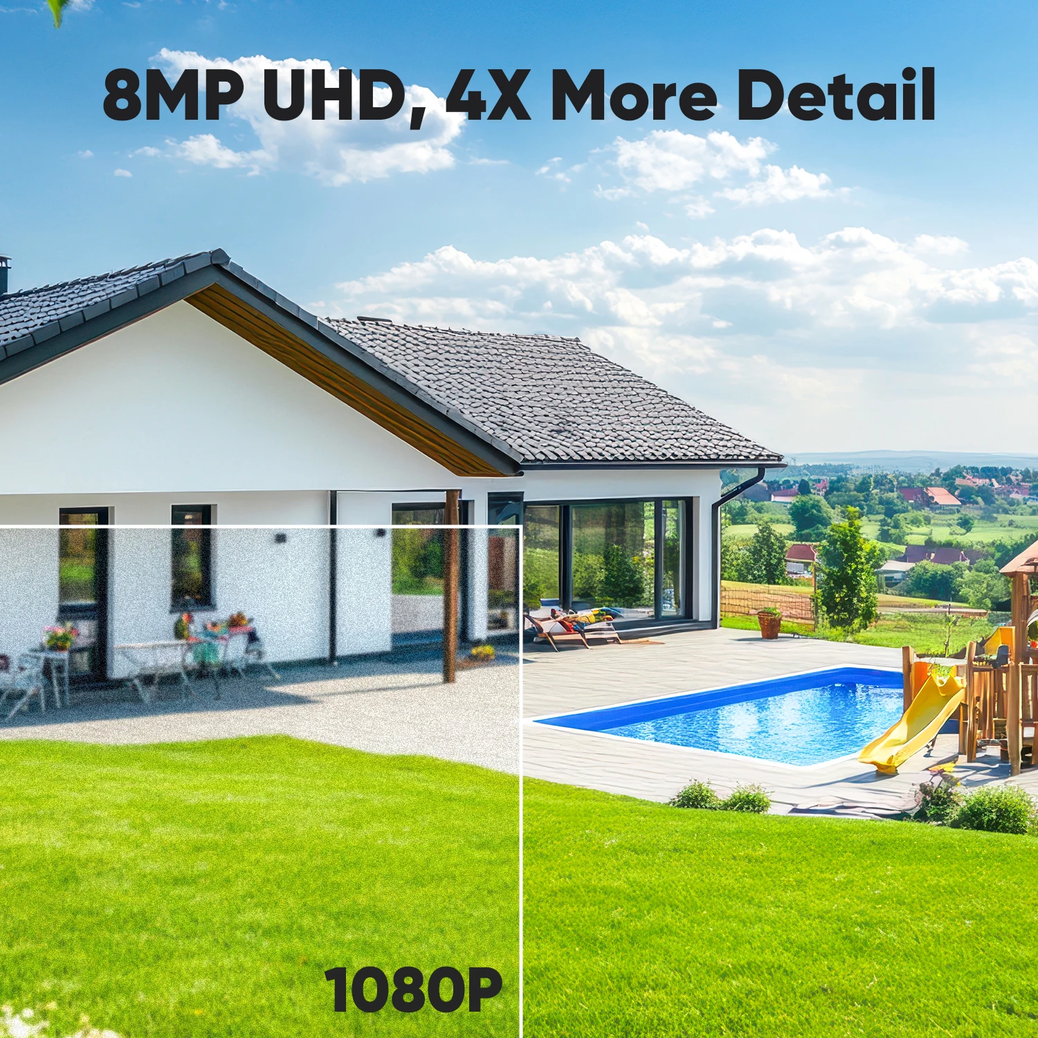 SANNCE 8MP PoE Security Camera Outdoor, 4K UHD IP Bullet Camera with Two-Way Audio, AI Human Vehicle Detection, Smart Dual-Light Color Night Vision, 256GB SD Card Slot, IP67, 2.8mm Wide Angle, ONVIF