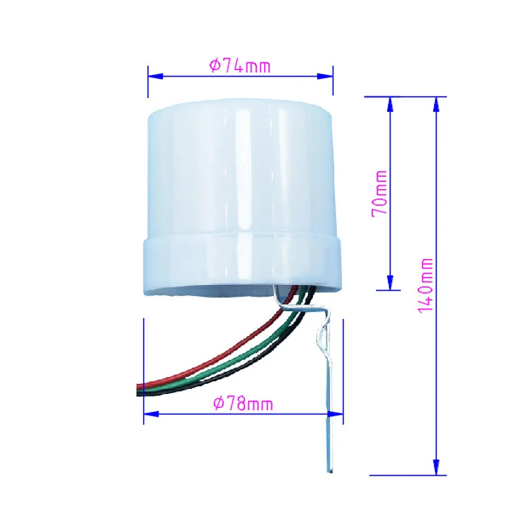Highway Street Light Sensor for White Street Light Switch Outdoor Use Photoelectric Sensor Anti-interference Delay