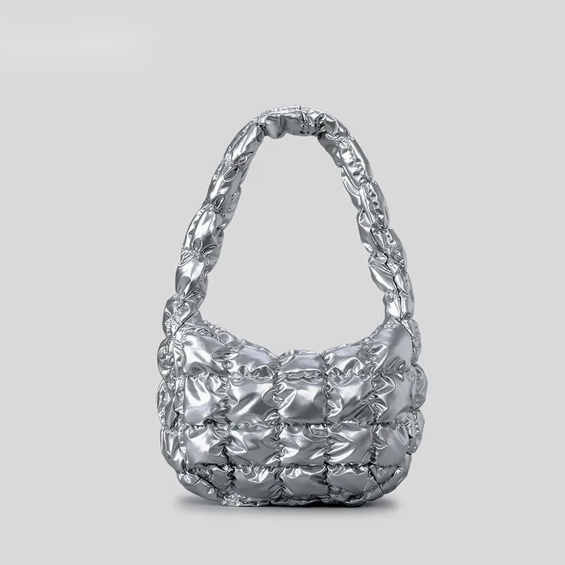 Pleated Silver Cloud Bag Fashion Underarm Mini Tote Bag Pleated Designer Handbag Women Bag